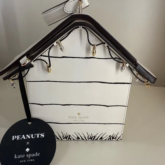 Kate Spade Snoopy Cream and Black Crossbody and Handle Handbag - Picture 2 of 6